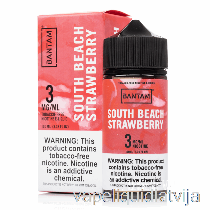 South Beach Strawberry - Bantam Vape - 100ml 0mg Vape šķidrums